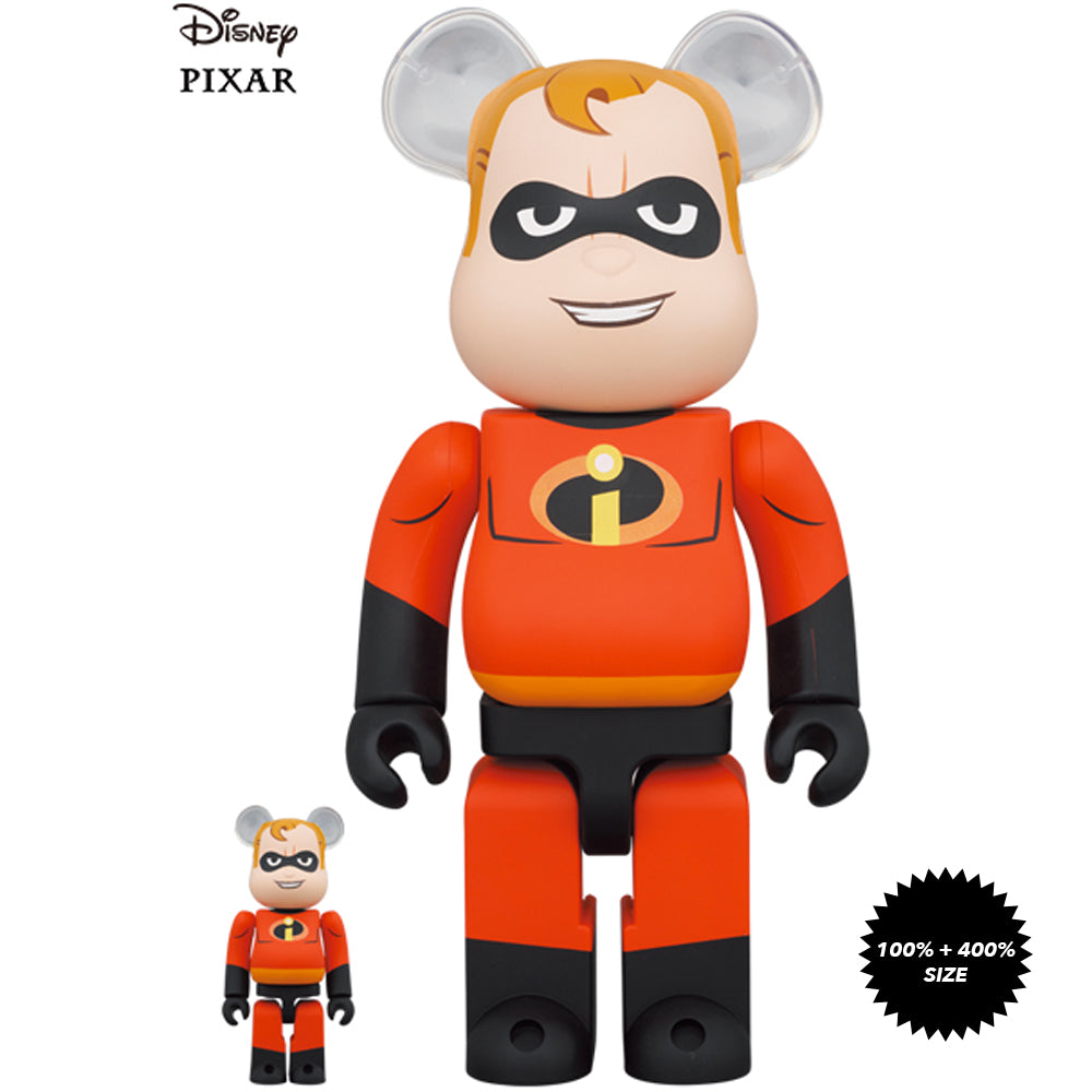 Incredibles 2: Mr. Incredible 100% + 400% Bearbrick Set by Medicom Toy