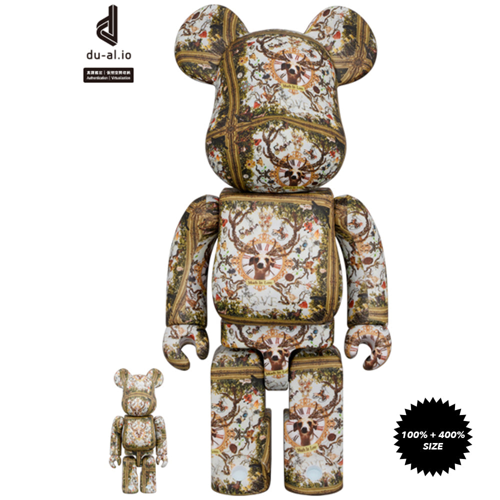 Much in Love 100% + 400% Bearbrick Set by Yuki Ogura x Medicom Toy