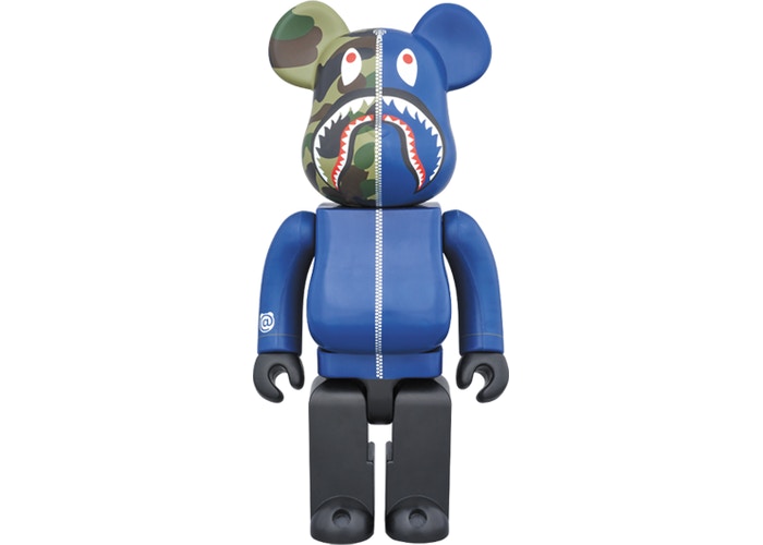 Medicom Bearbrick x Bape 1st Camo Shark 1000%