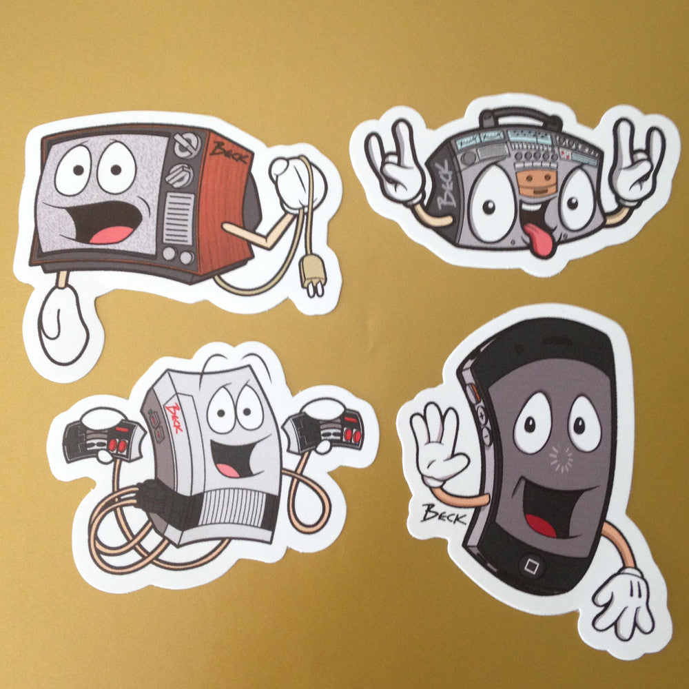 Old Skool Tech Sticker Pack by Rodger Beck - Mindzai  - 2