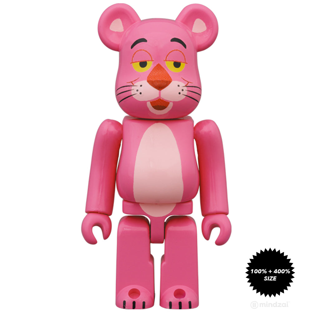 Pink Panther 100% + 400% Bearbrick Set by Medicom Toy