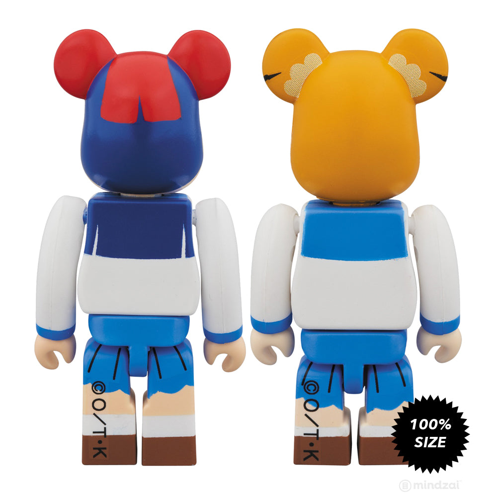 Pop Team Epic 100% Bearbrick 2-Pack by Medicom Toy