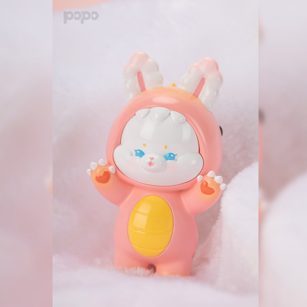 Peach Dino Popo Rabbit by SeaStar Studios