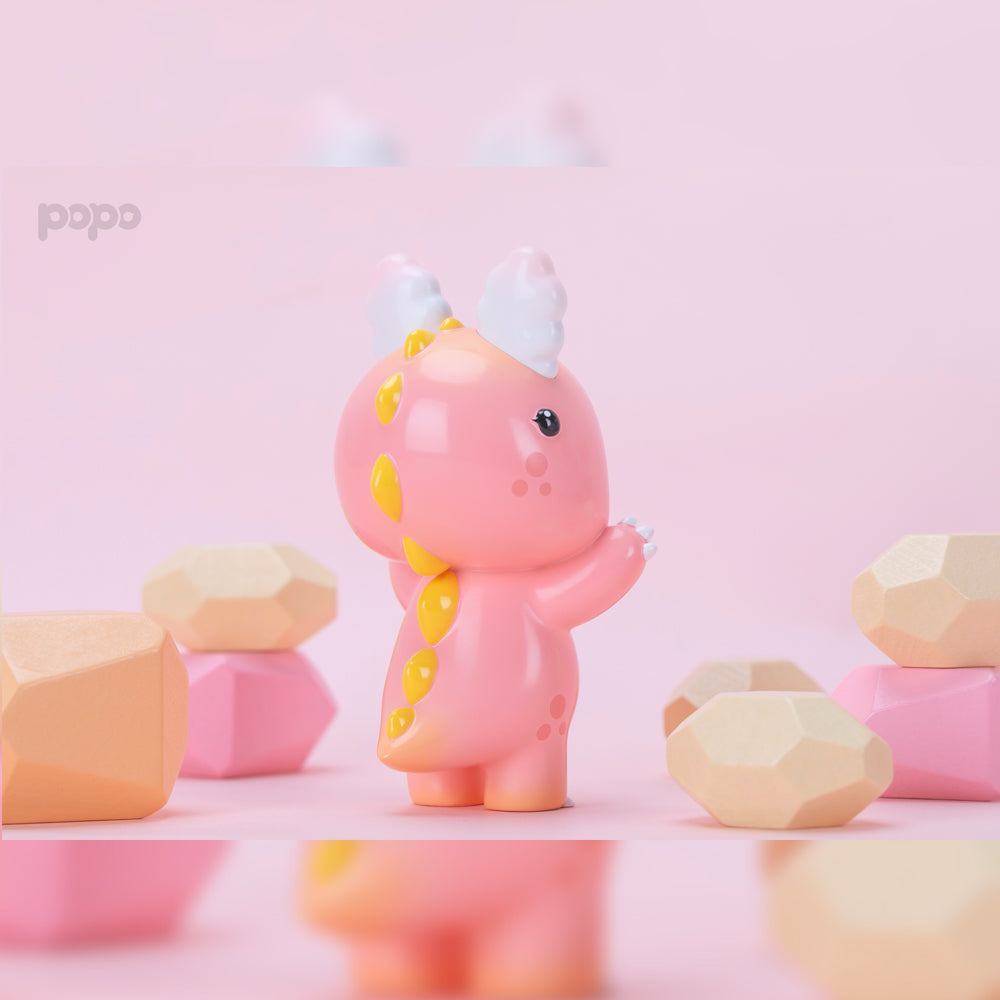 Peach Dino Popo Rabbit by SeaStar Studios