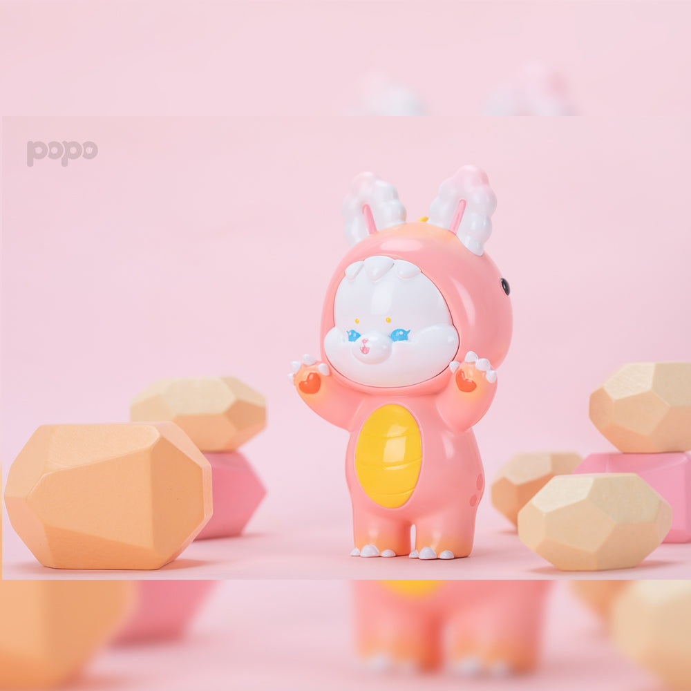 Peach Dino Popo Rabbit by SeaStar Studios