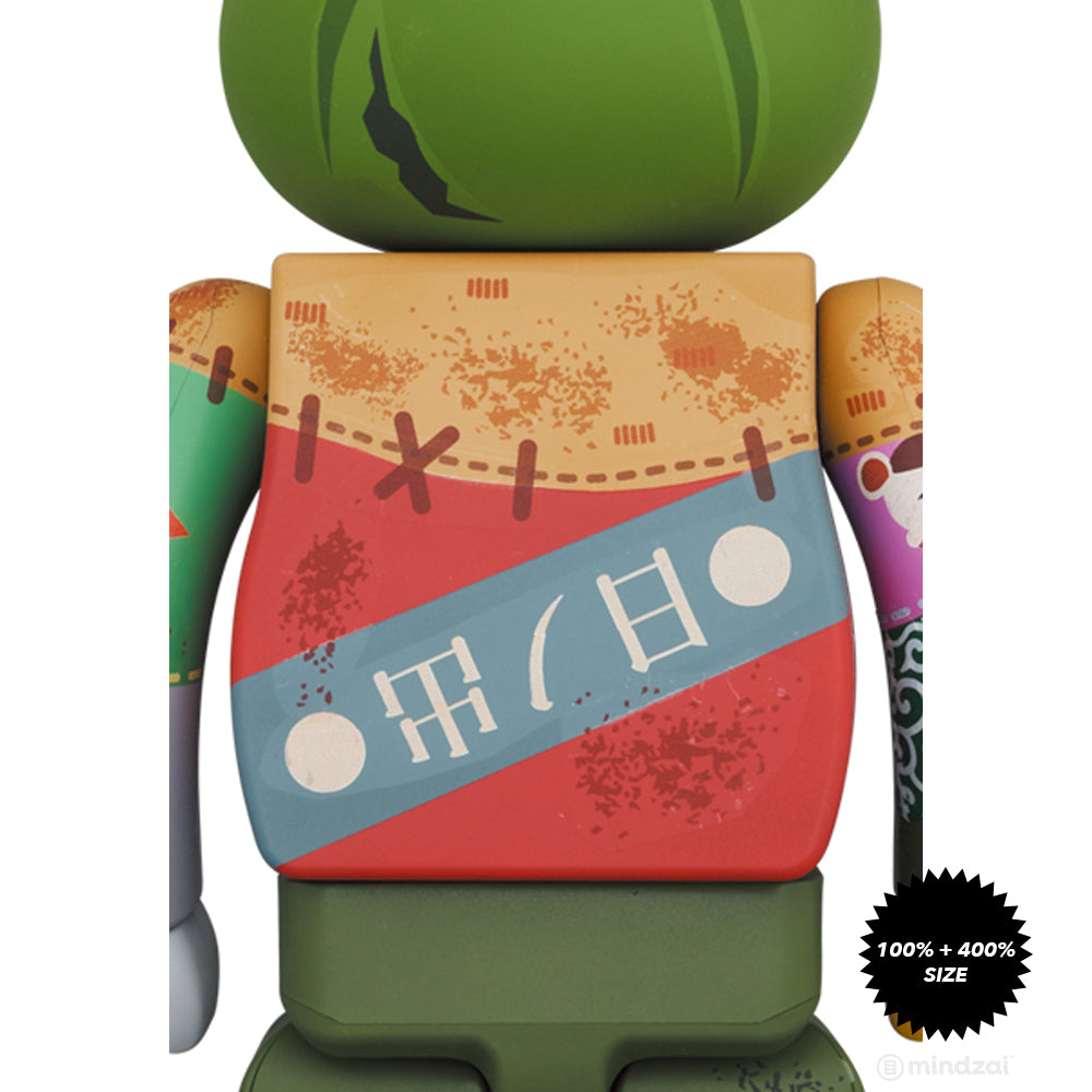 Poupelle of Chimney Town 100% + 400% Bearbrick Set by Medicom Toy [DAMAGE BOX]