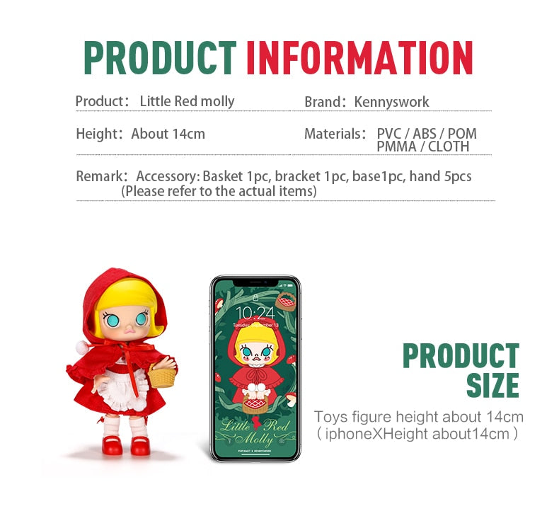 Little Red Molly Ball Joint Doll BJD Toy by Kennyswork x POP MART