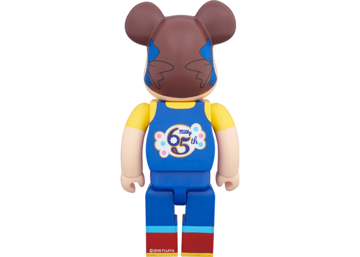 Bearbrick Peko-chan (Milky 65th Anniversary Design) 400% Blue