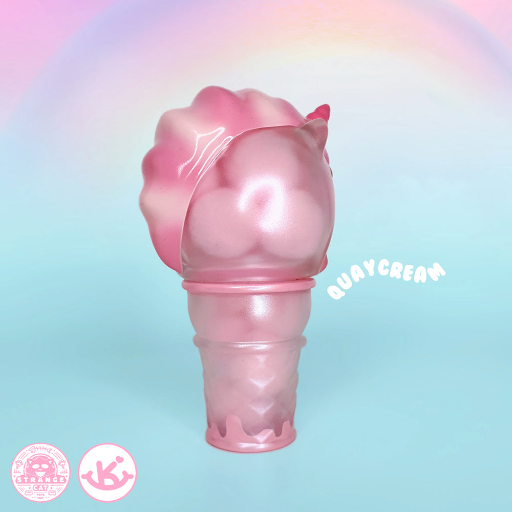 QuayCream (Cotton Candy Edition) Art Toy Figure by KiK Toyz x Strangecat Toys