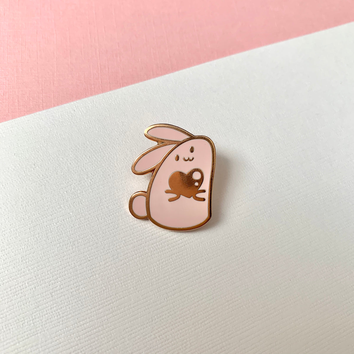 Bunny Hearts Enamel Pin by Shumi Collective
