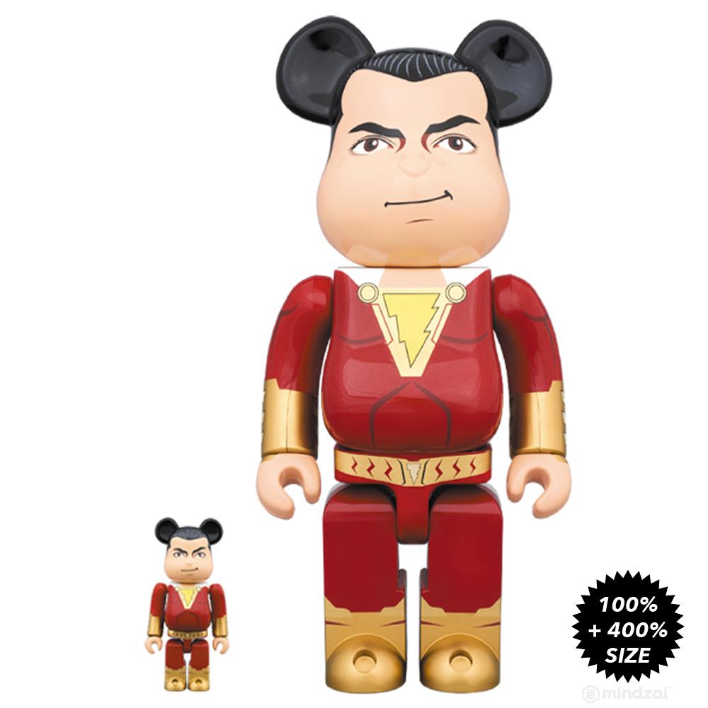 DC Comics Shazam 100% + 400% Bearbrick Set by Medicom