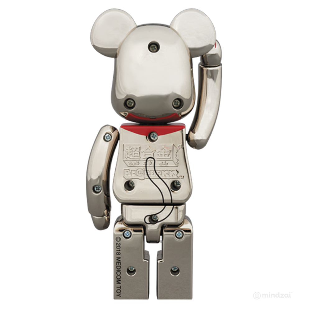 Tokyo Skytree Silver Manekineko Lucky Cat Metal Alloy 200% Bearbrick