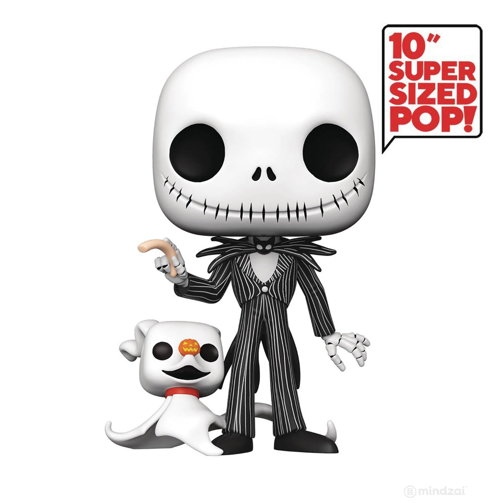 Nightmare Before Christmas Jack Skellington (w/ Zero) 10-inch POP Toy Figure by Funko