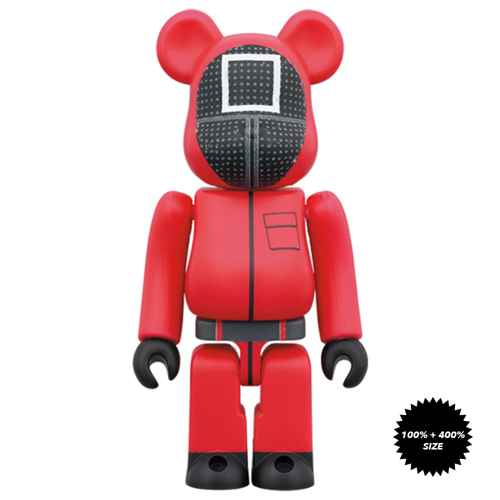 Squid Game Guard □ 100% + 400% Bearbrick Set by Medicom Toy