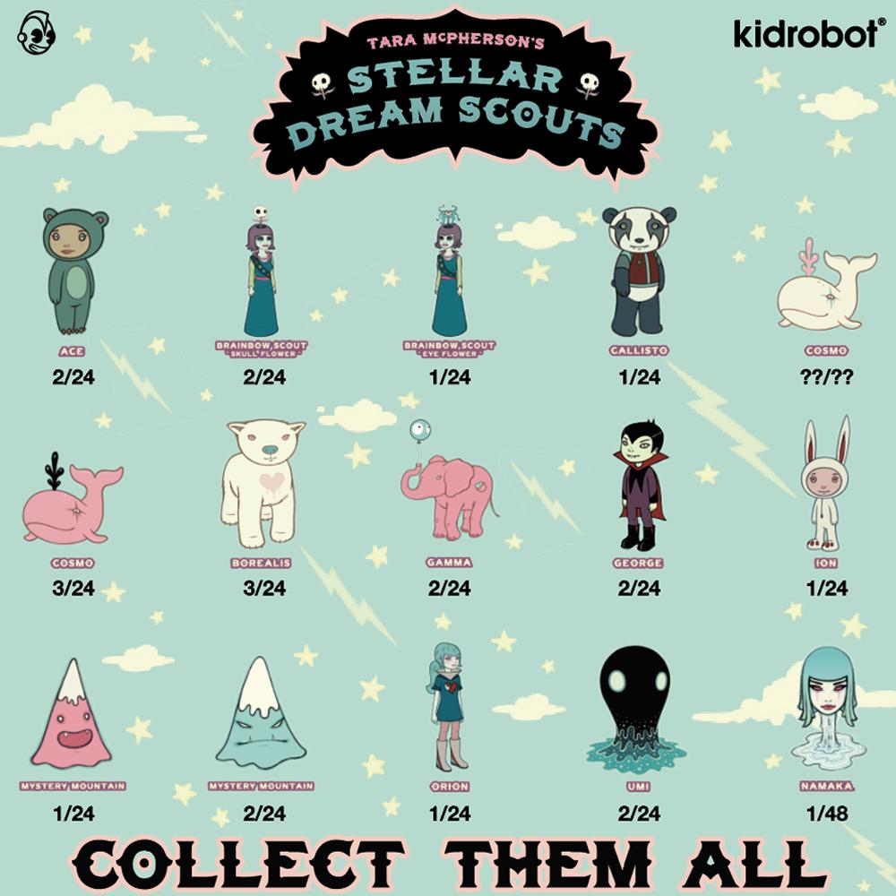 Stellar Dream Scouts Mini Art Figure Series by Tara McPherson x Kidrobot