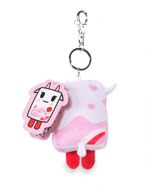 Strawberry Milk Moofia Plush Keychain - Mindzai  - 2