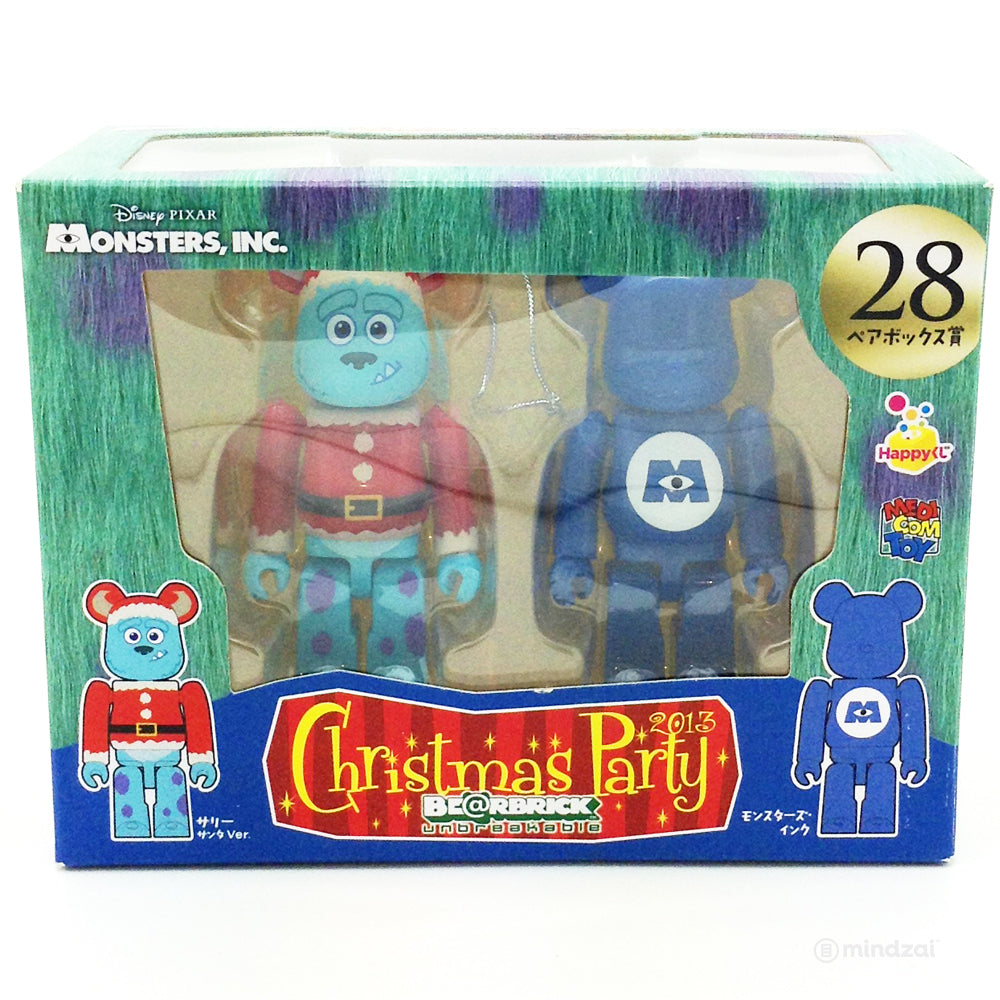 Disney x Pixar Bearbrick Unbreakable - Happy Kuji # 28 - Monster's Inc. Sulley Santa Suit and Logo (2 PK) 100% Size