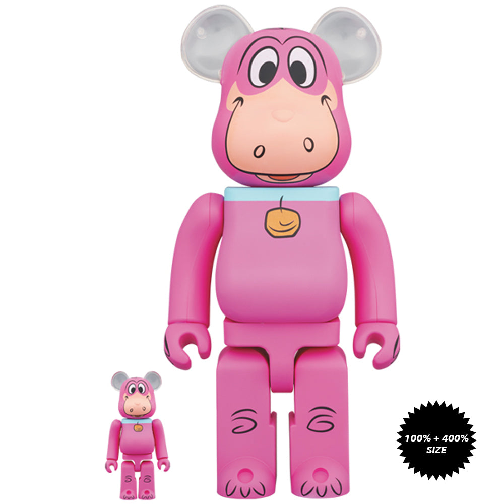 The Flintstones: Dino 100% + 400% Bearbrick Set by Medicom Toy