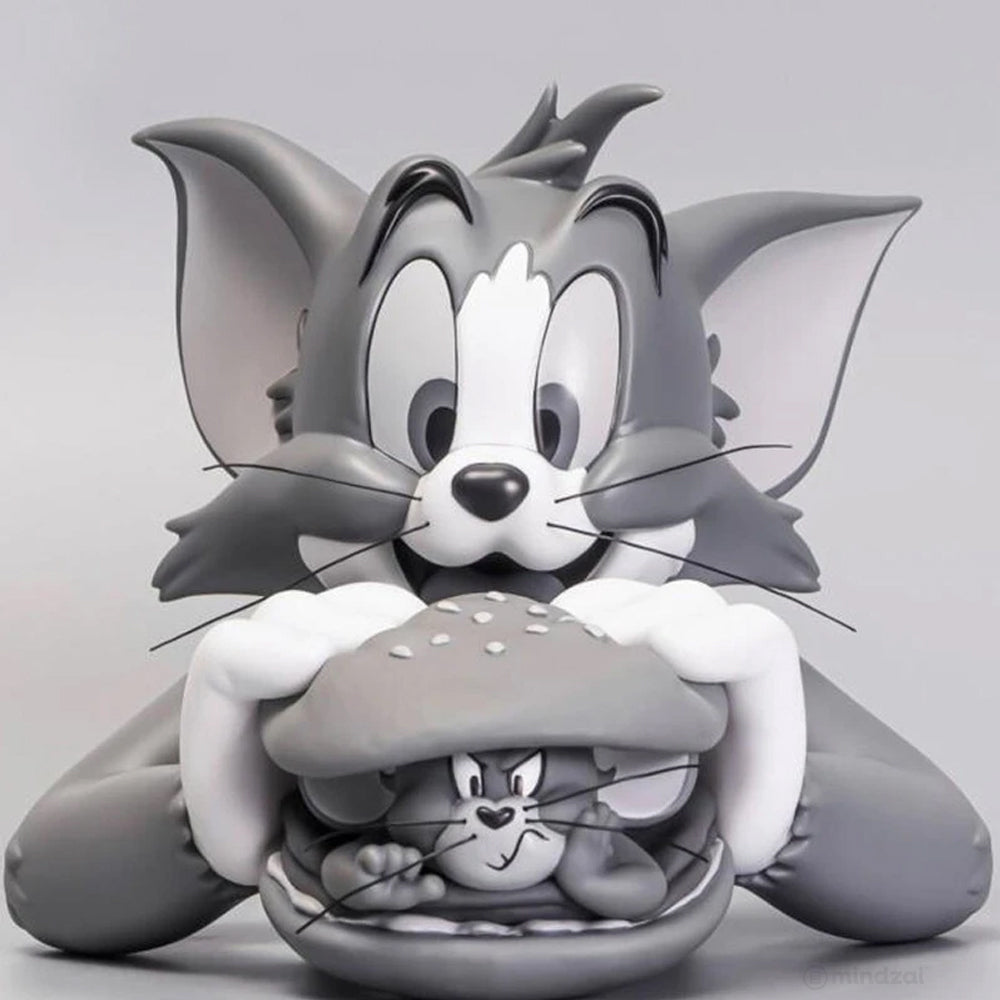 Tom and Jerry Bust (Monochrome Version) Designer Toy by ToyQube x WB x Soap Studio