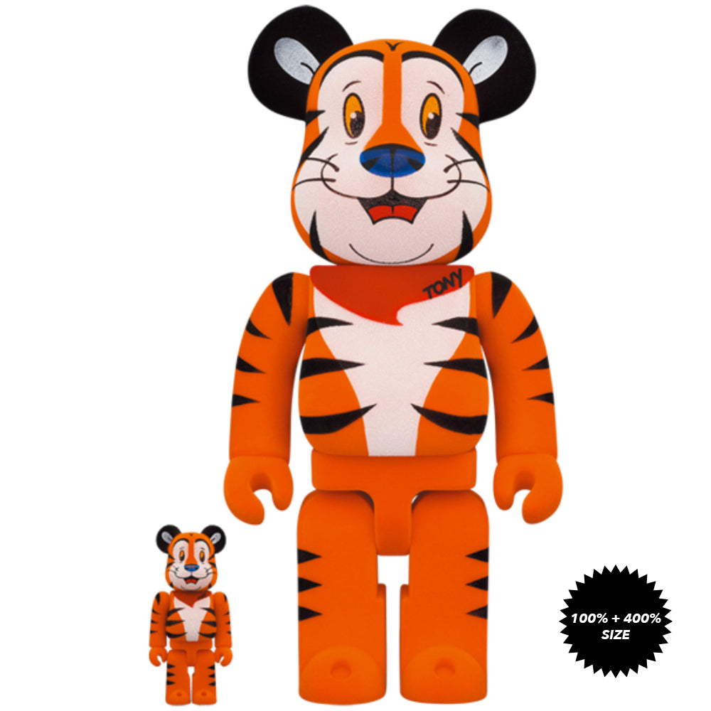 Tony the Tiger (Flocky Ver.) 100% + 400% Bearbrick  by Medicom Toy