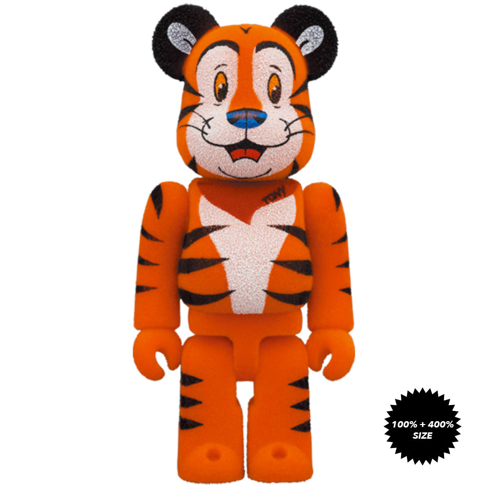 Tony the Tiger (Flocky Ver.) 100% + 400% Bearbrick  by Medicom Toy
