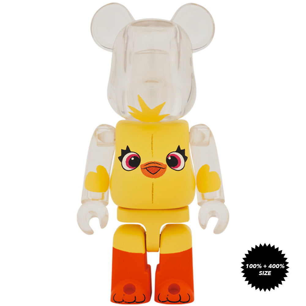 Toy Story 4 Ducky 100% + 400% Bearbrick Set by Medicom Toy