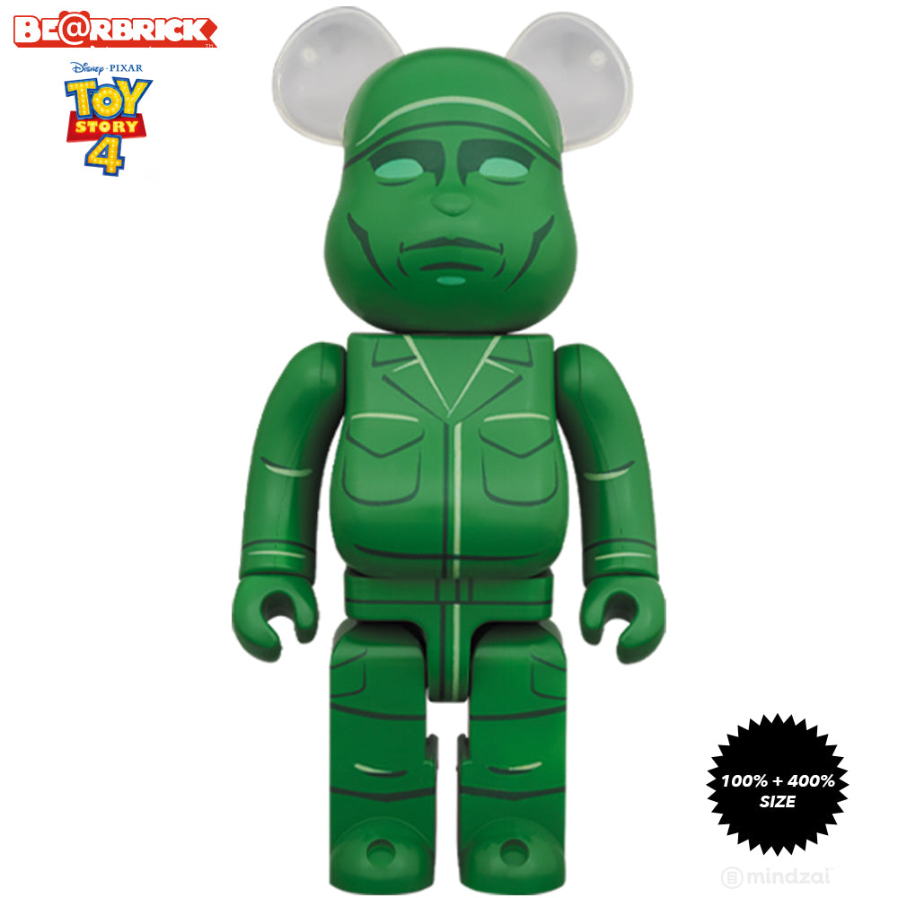 Green Army Men Toy Story 4 100% + 400% Bearbrick Set by Disney Pixar x Medicom Toy