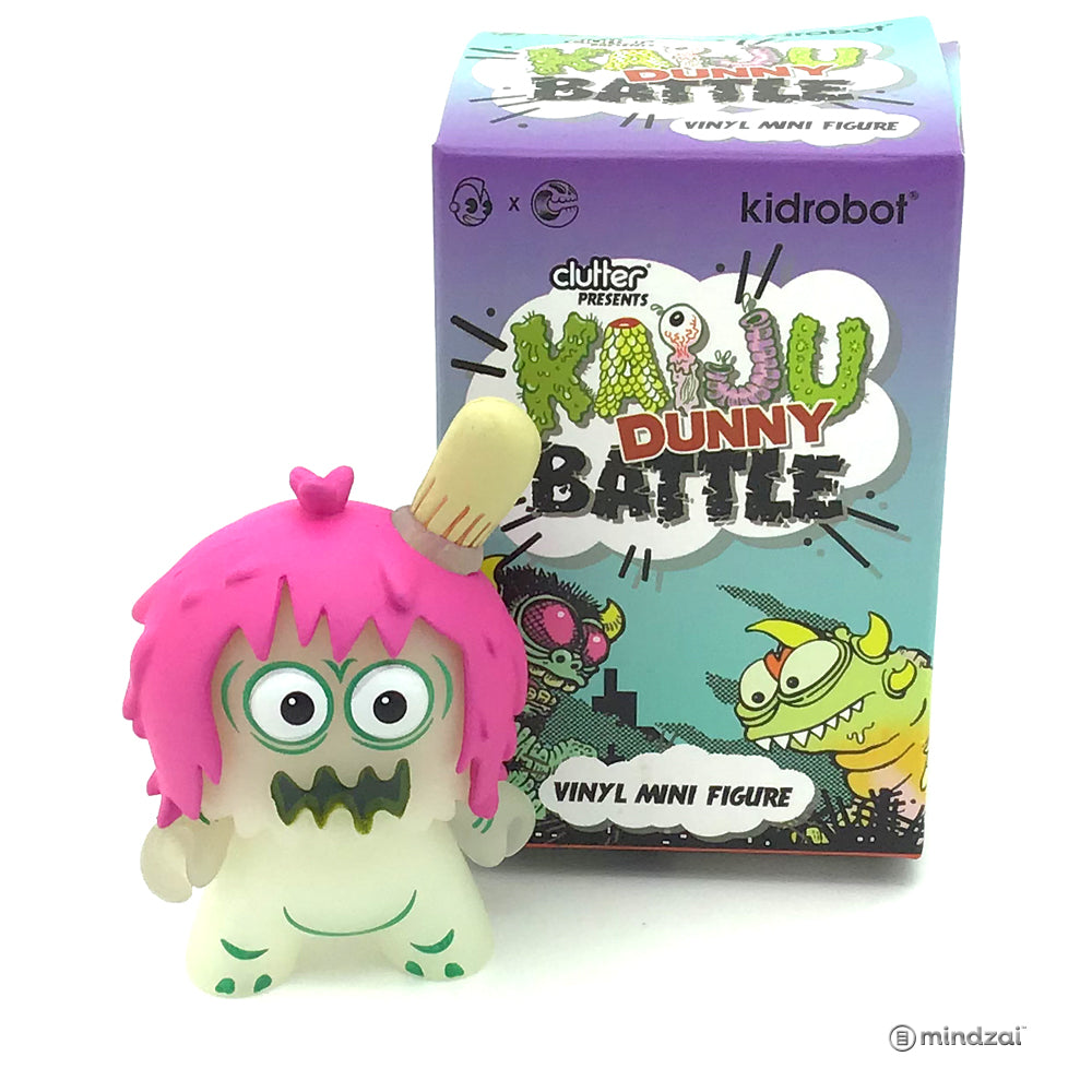Kaiju Dunny Battle Series by Clutter x Kidrobot - Ugly Unicorn (GID) (Jon Rampage)