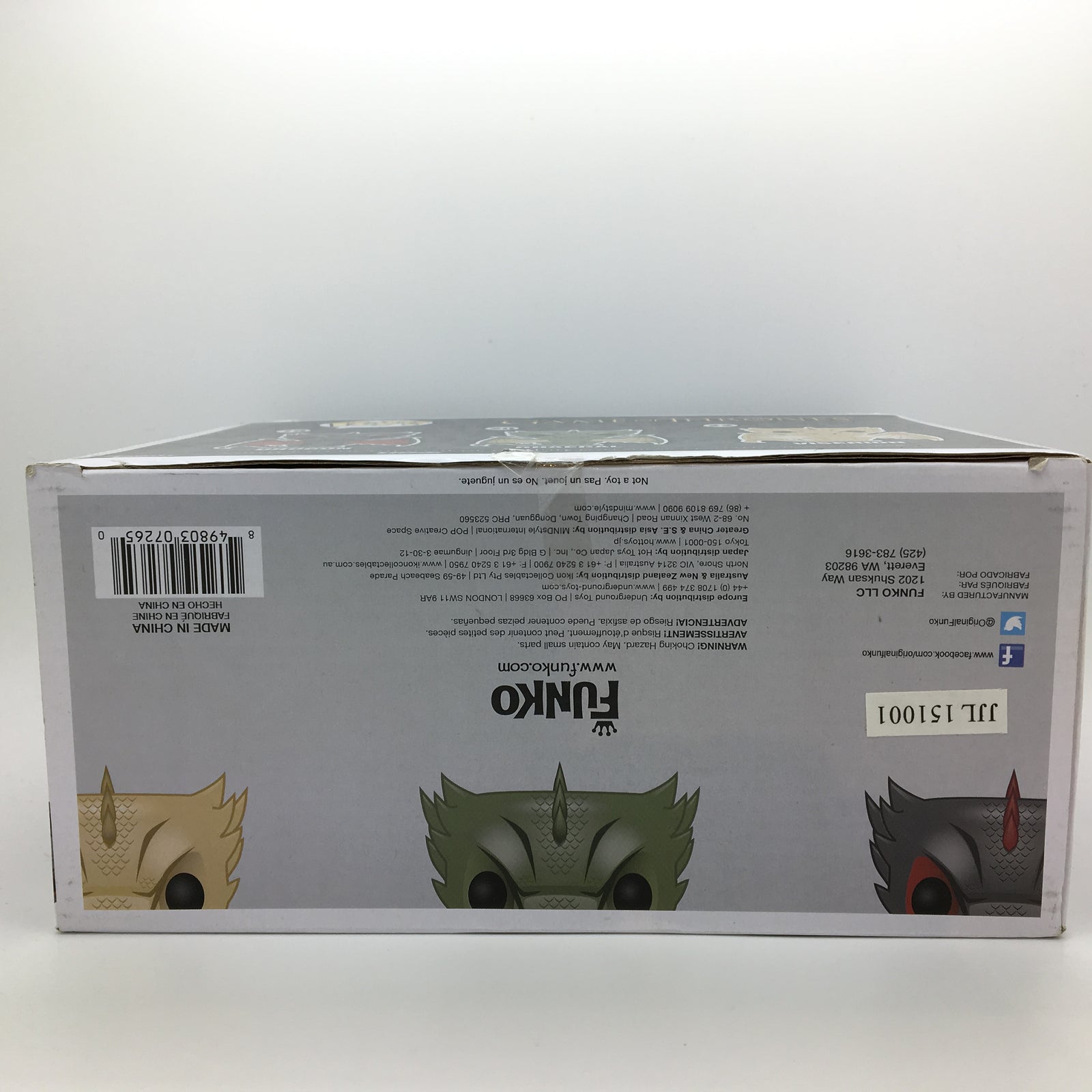 Game of Thrones - Drogon, Rhaegal and Viseron Metallic POP! Vinyl Figures by Funko - EB Exclusive