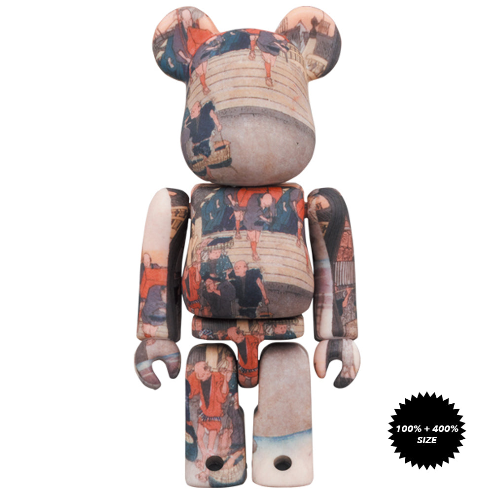 Utagawa Hiroshige "The 53 Stations of the Tokaido-Nihonbashi" 100% + 400% Bearbrick Set by Medicom Toy