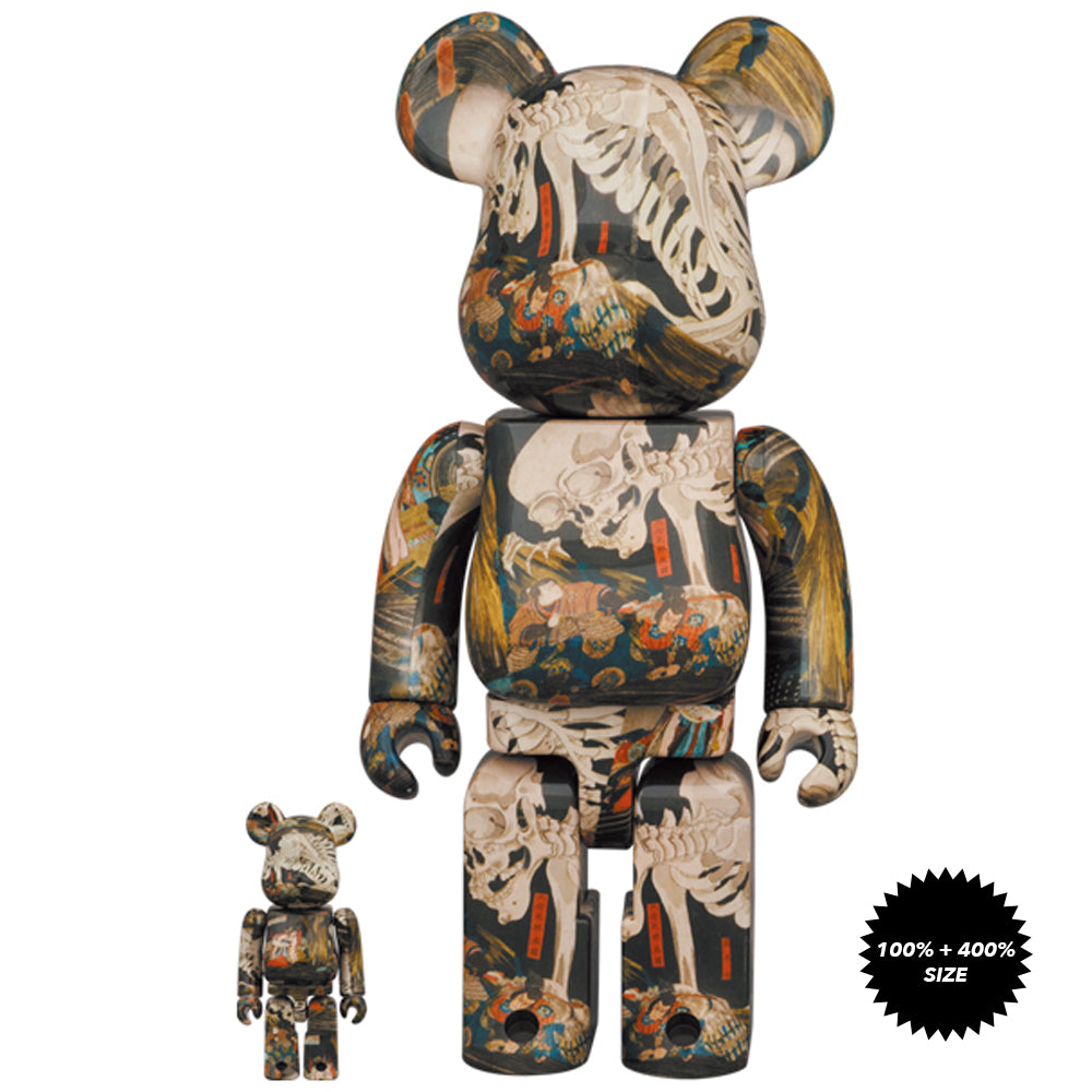 Utagawa Kuniyoshi The Haunted Old Palace At Soma 100% + 400% Bearbrick Set by Medicom Toy [DAMAGE BOX]