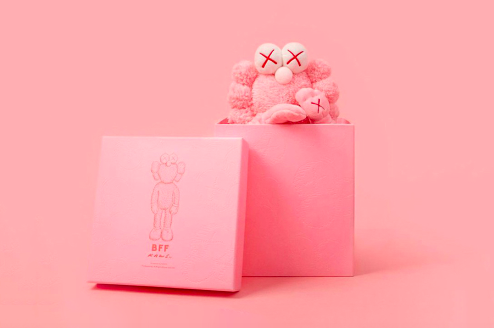 Kaws Pink BFF Limited Edition Plush by Kaws x AllRightsReserved 2113/3000
