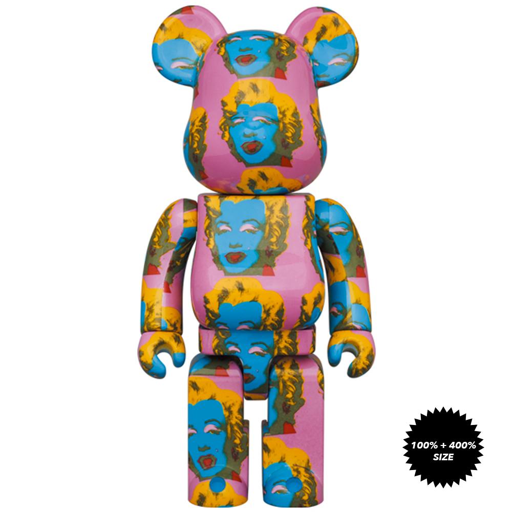 Andy Warhol Marilyn Monroe #2 100% + 400% Bearbrick Set by Medicom Toy x Warhol