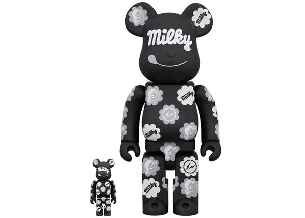 Bearbrick MILKY THE CONVENI MILKY 100% &amp; 400% Set Black