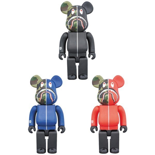Medicom Bearbrick x Bape 1st Camo Shark 1000%
