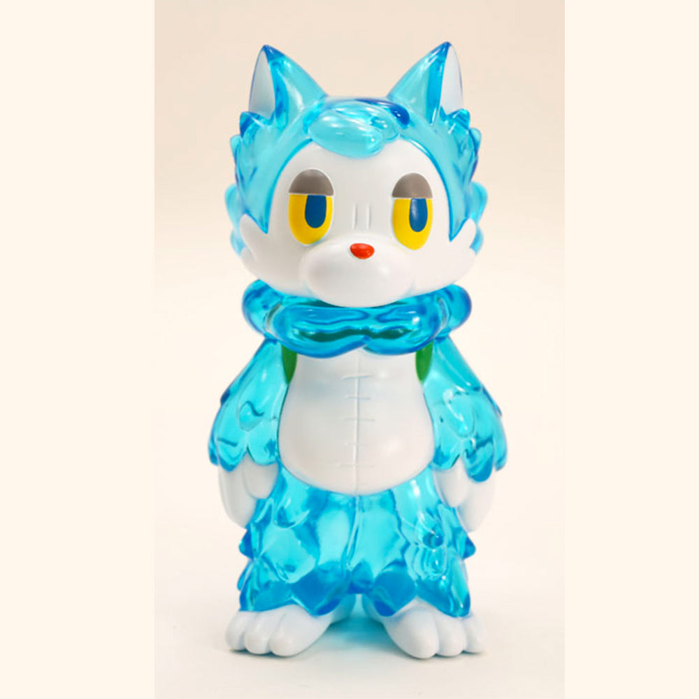 Wolf-Kun Game Color Blue Sofubi Art Toy by Kiriko Arai - Mindzai