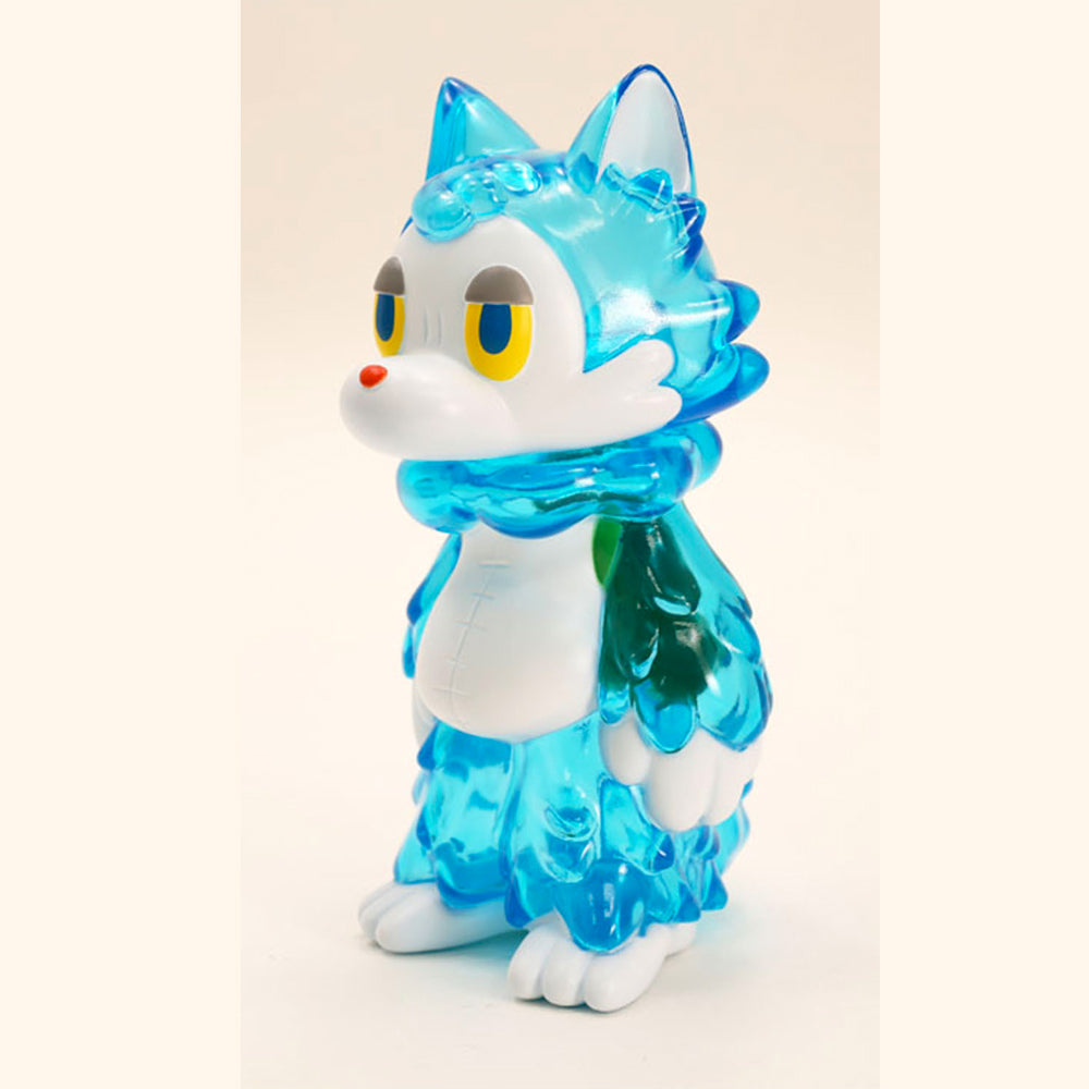 Wolf-Kun Game Color Blue Sofubi Art Toy by Kiriko Arai