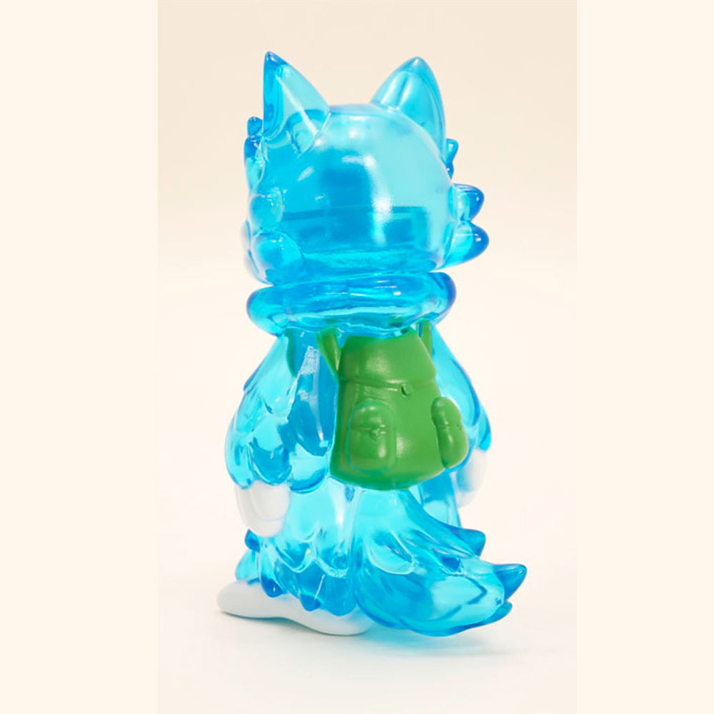 Wolf-Kun Game Color Blue Sofubi Art Toy by Kiriko Arai