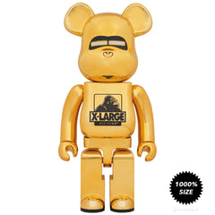 XLarge x Sorayama Chrome Gold 1000% Bearbrick by Medicom Toy
