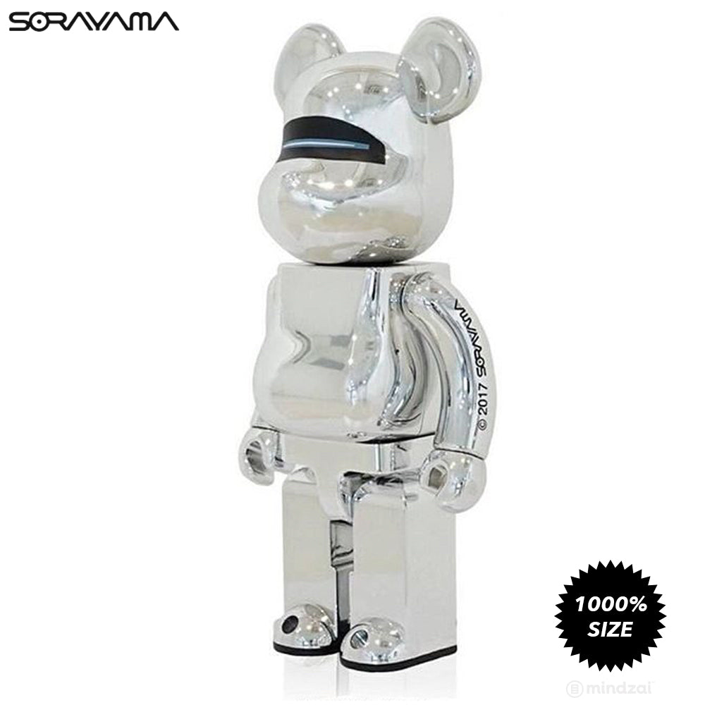 Sorayama Sexy Robot Chrome Silver 1000% Bearbrick by Sorayama x Medicom Toy (Pre-owned)