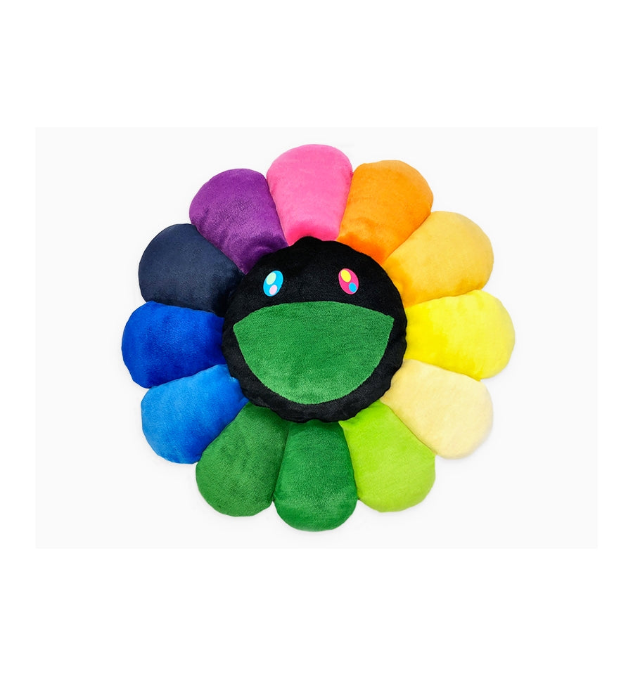 Takashi Murakami Flower Plush 1M Rainbow/Black
