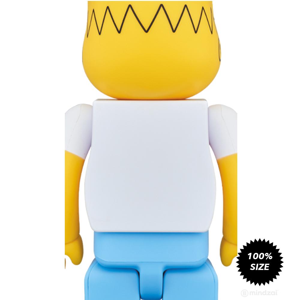 Homer Simpson 100% Bearbrick by The Simpsons x Medicom Toy