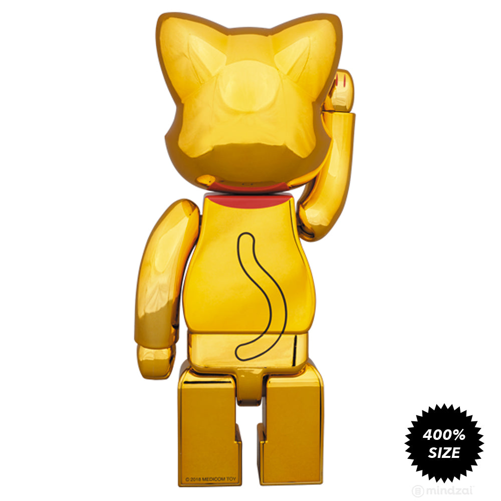Tokyo Skytree Gold Money Cat Maneki Neko 400% Nyabrick by Medicom Toy
